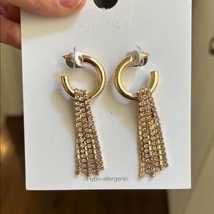 Elegant Gold Tassel Earrings